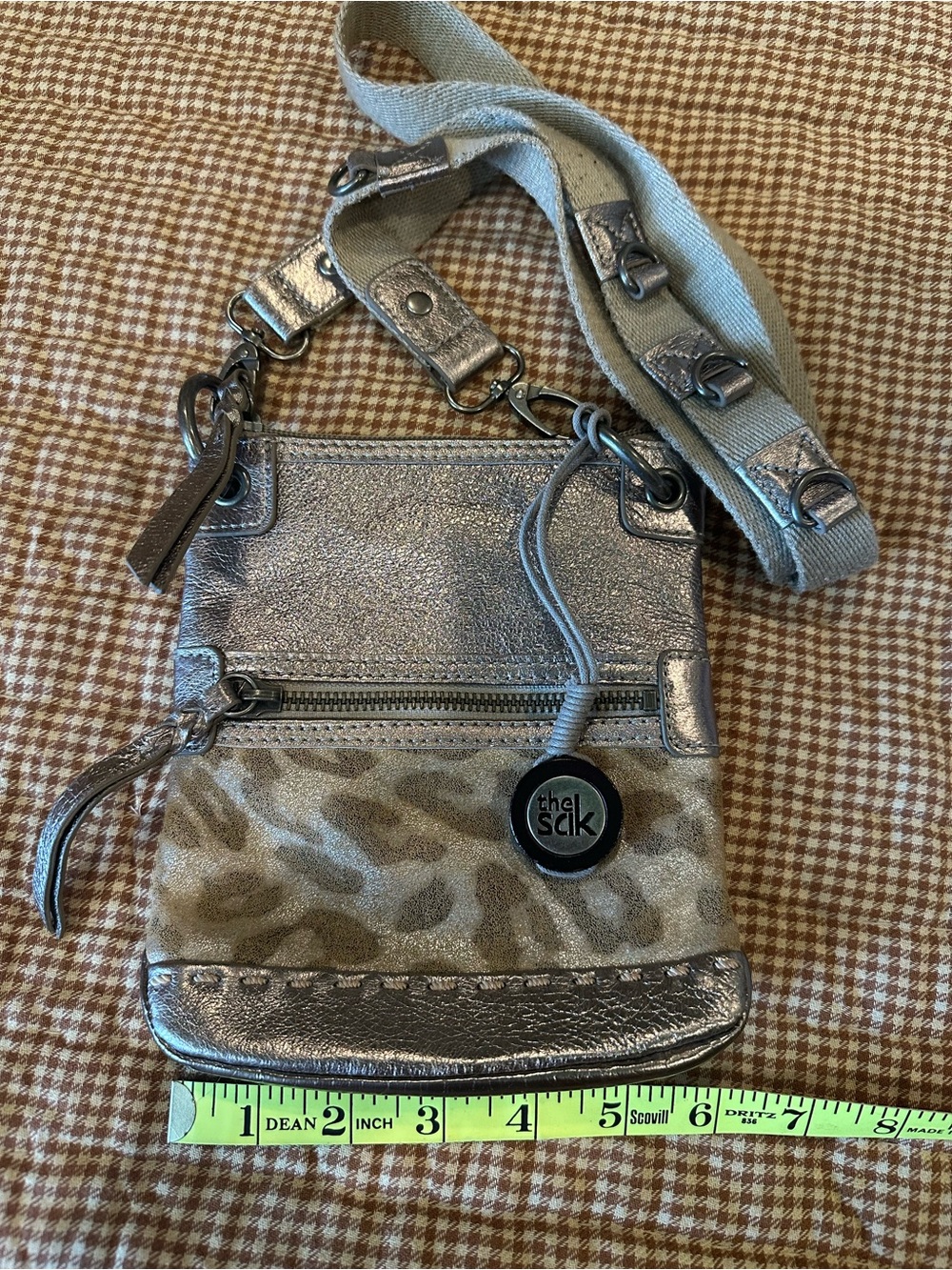 The Sak Metallic & Taupe Animal Print Crossbody Bag